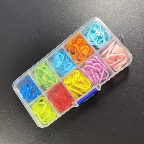 120-Pack: Mix Color Plastic Knitting Tools Locking Stitch Markers Crochet