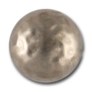 1" Hammered Silver Metal Button