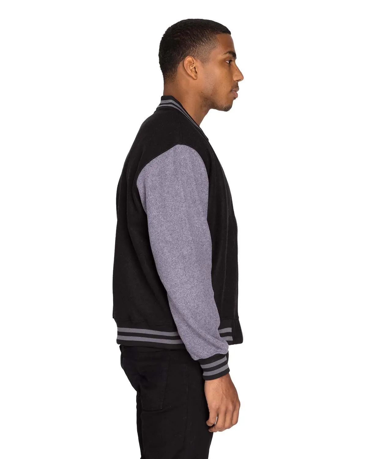 364J-Threadfast Apparel-BLACK/ CHAR HTH