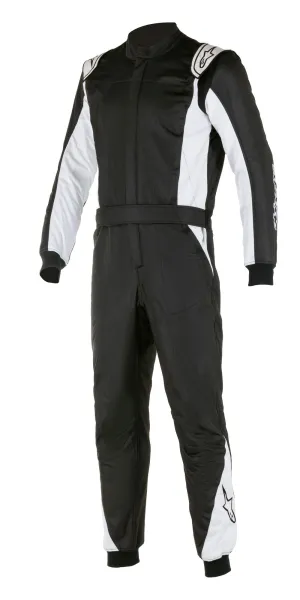 ALPINESTARS 3352722_119_56 ATOM Race suit, FIA 8856-2018, black/silver, Size 56