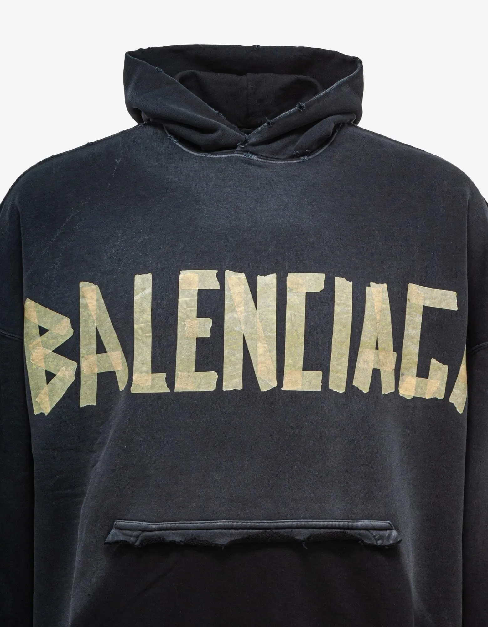 Balenciaga Black Tape Type Oversized Hoodie