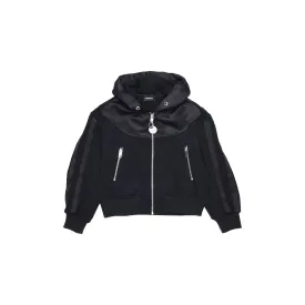 Diesel Girls Black Zip Up Jacket with Hood