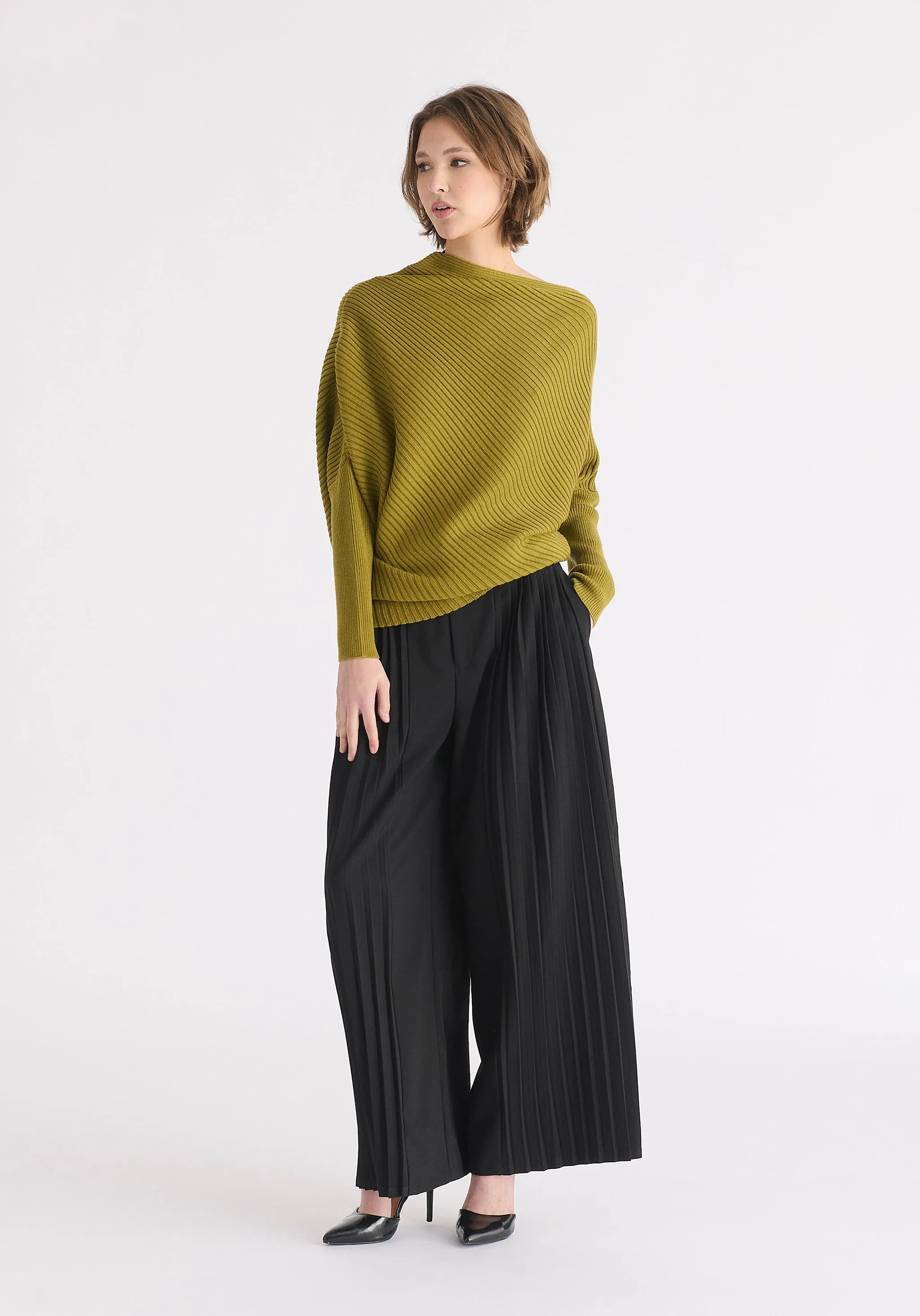 Draped Knitted Jumper