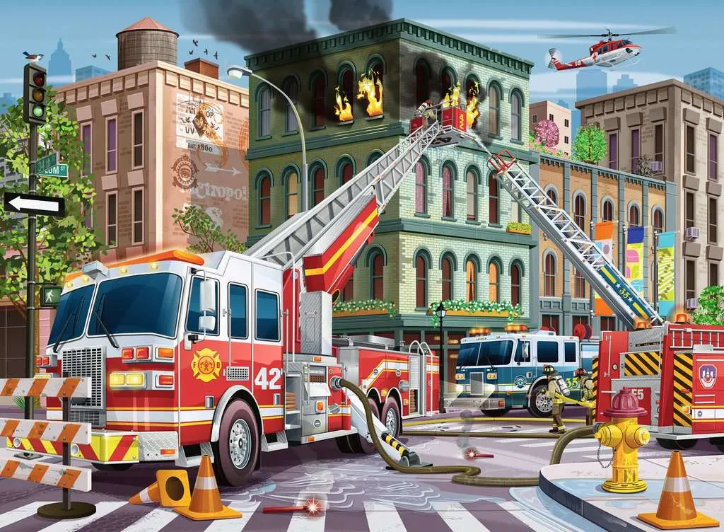 Fire Truck Rescue 100pc Puzzle