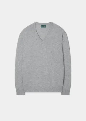 Hampshire Lambswool Jumper in Pearl Grey - Classic Fit