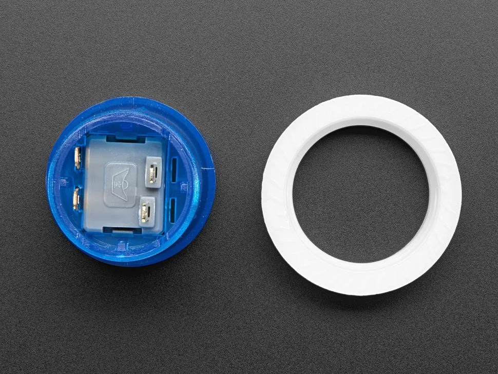 Mini LED Arcade Button - 24mm Translucent Blue