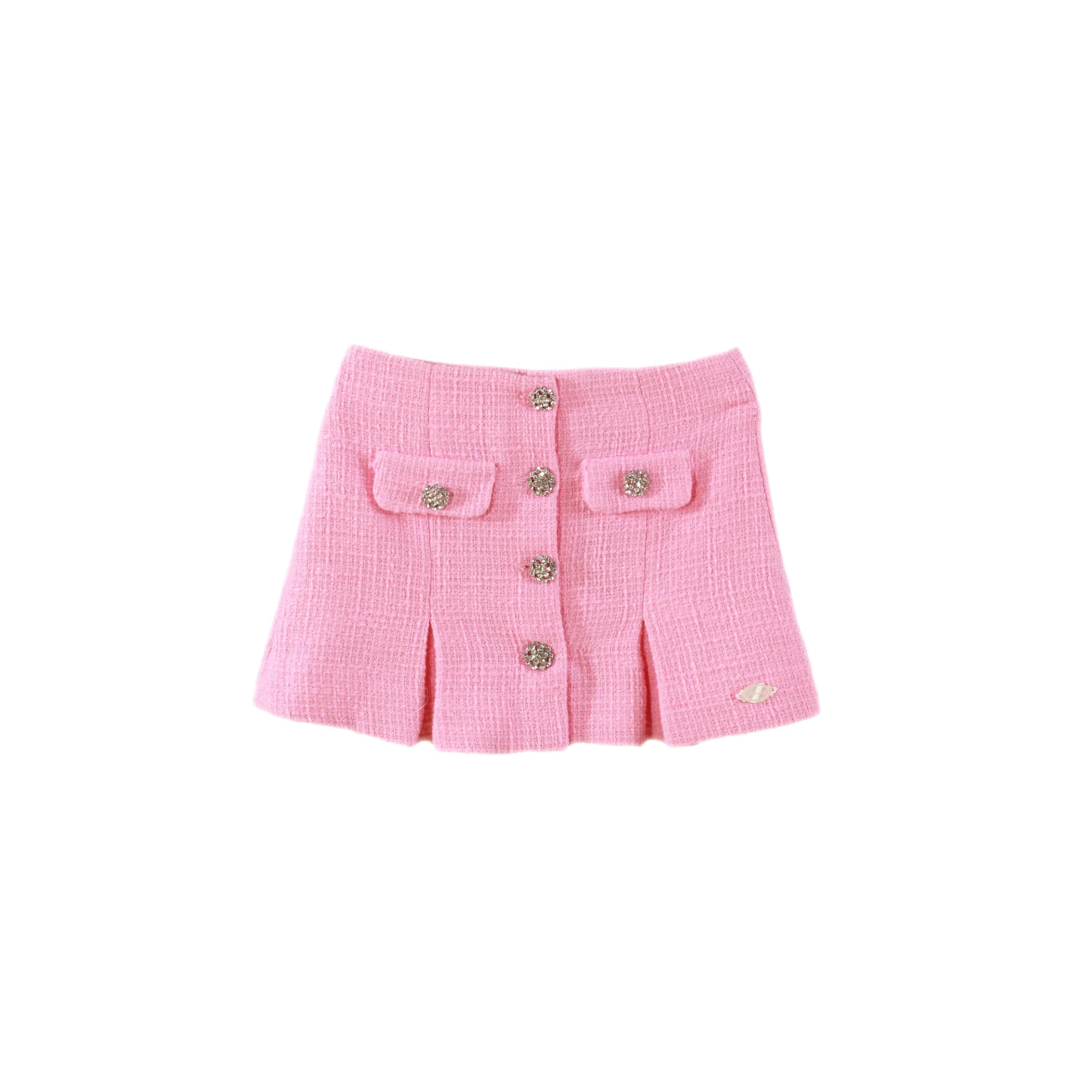 Miranda AW24 - Girls Pink and Navy Skirt, Jacket and Blouse Set 227-2-F