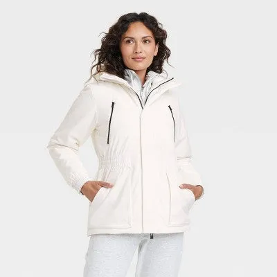 New - All In Motion Women's Zip Winter Hooded Wind-Resistant Snow Sport Jacket