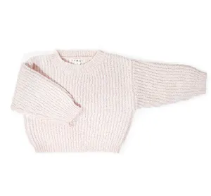 Organic Textured Pullover- Pink Salt