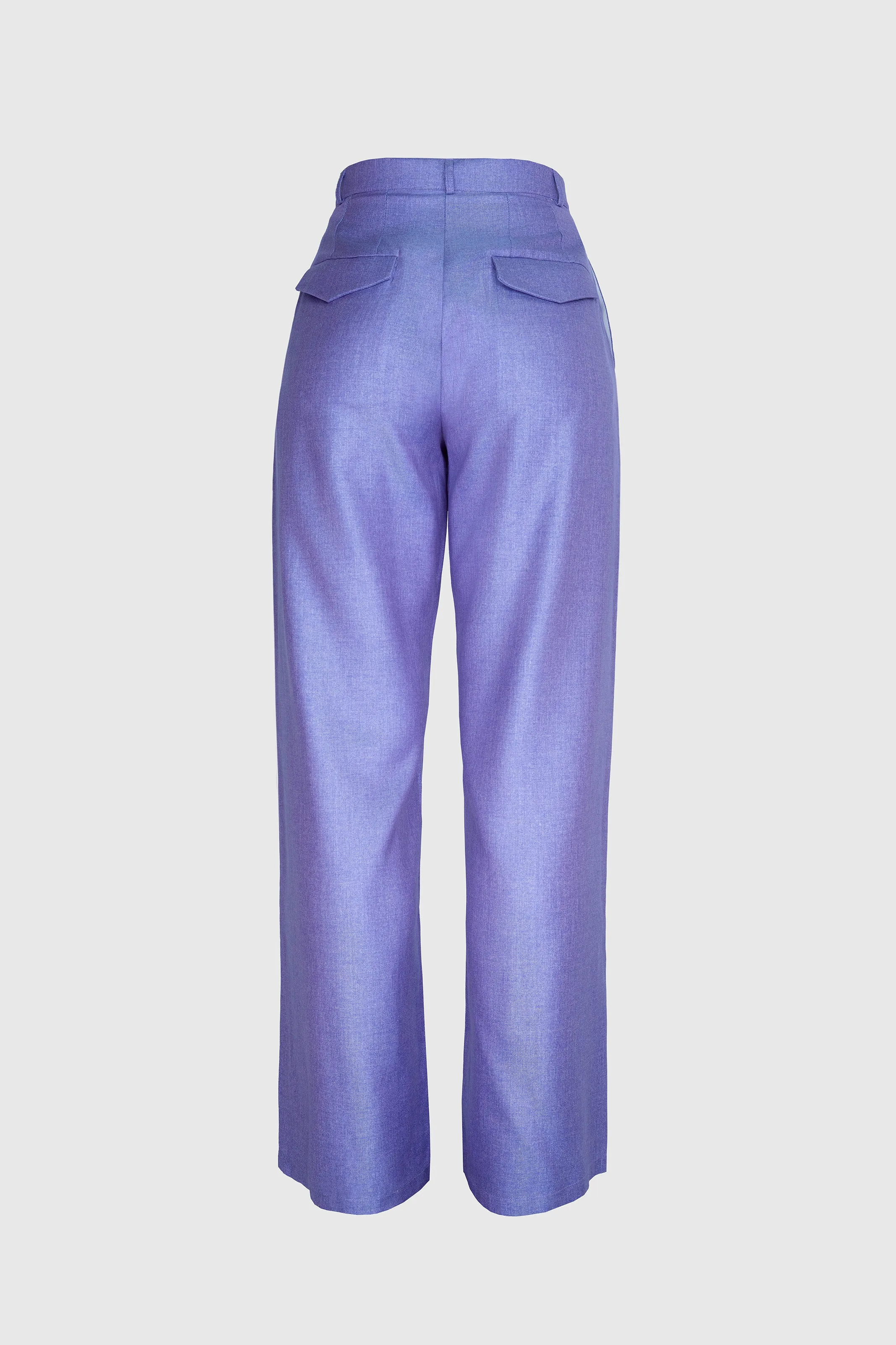 Purple Blue Trousers - Silk