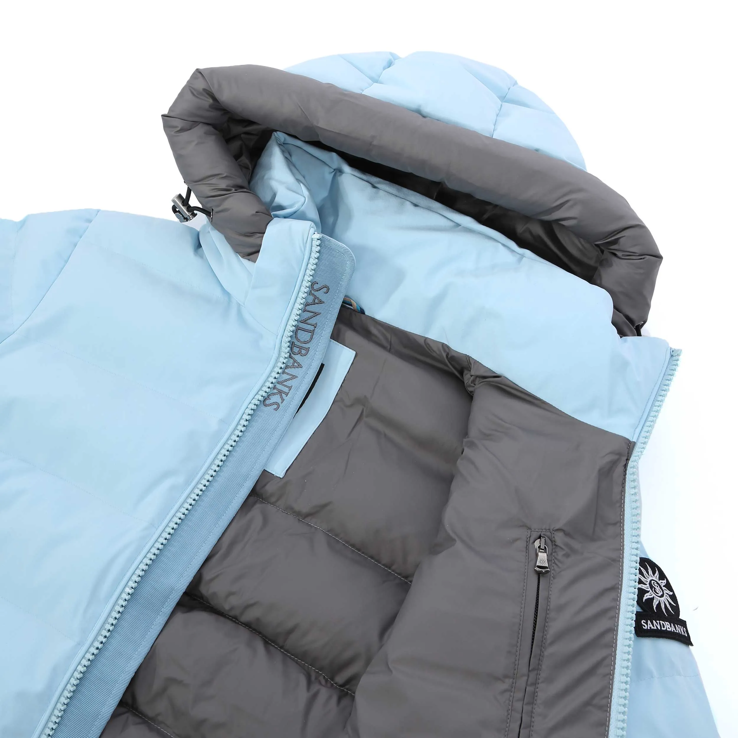 Sandbanks Crystal Blue Puffer Jacket