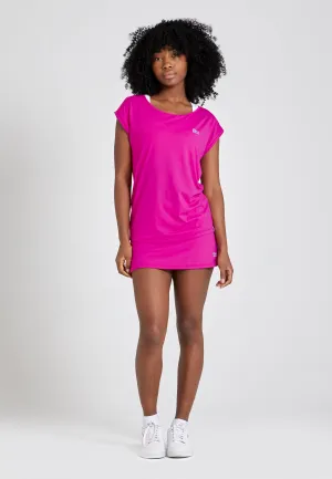 Women Tennis Shirt loose-fit, berry pink