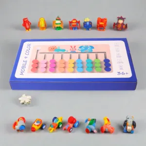 Wooden Mobile 9 Colour match Toy for kids Age 3 